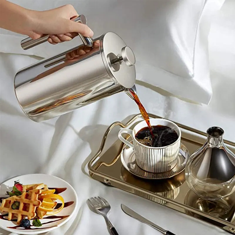French Steel Press Coffee Maker